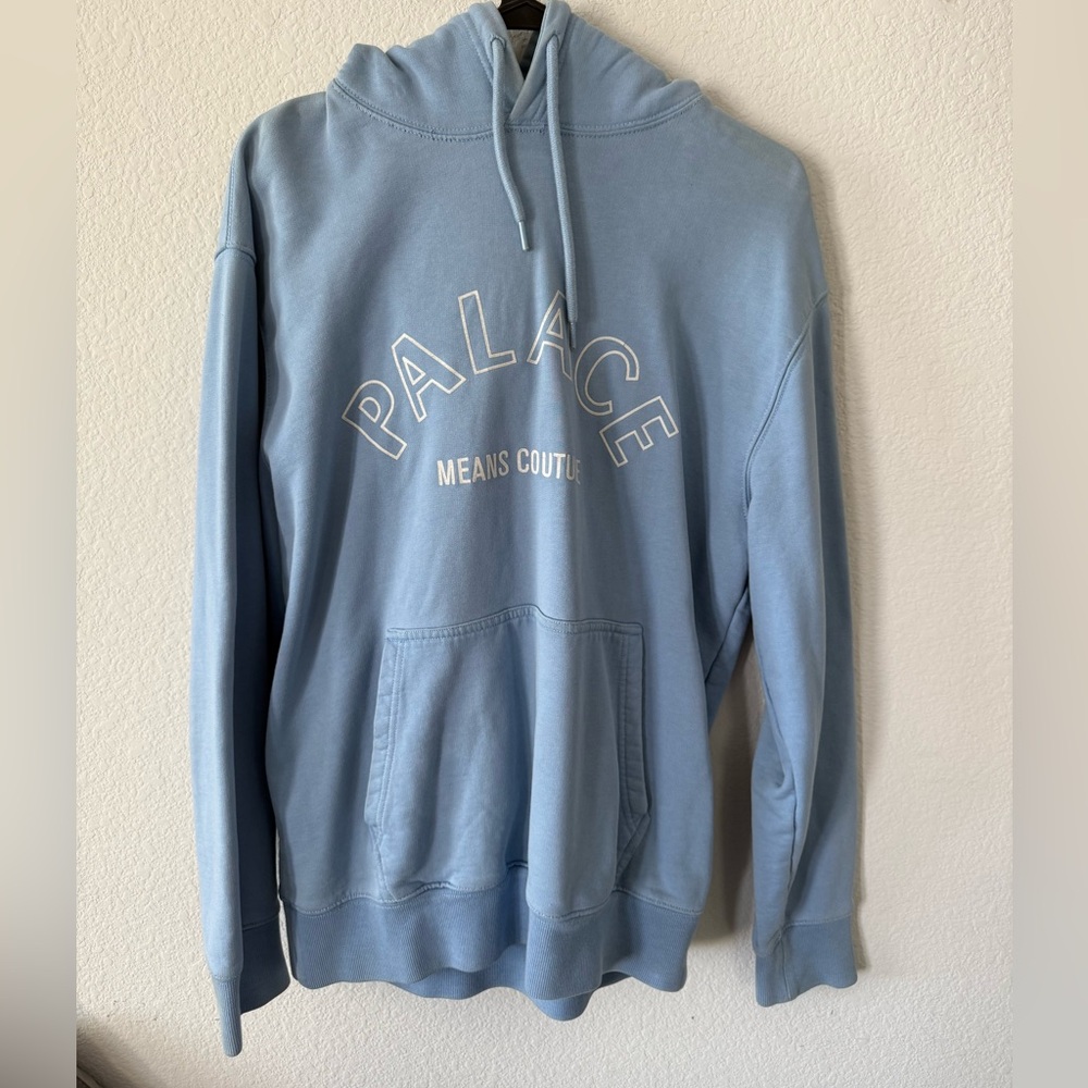 PALACE Light Blue Hoodie with Logo